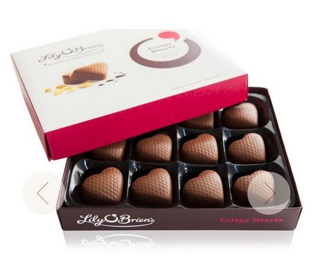 Lily O'Briens Crispy Hearts chocolates