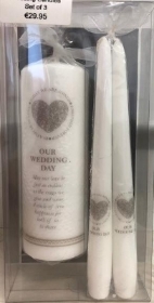 Wedding Candles Circle of Love Silver