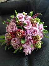 Lavender pink wedding bouquet